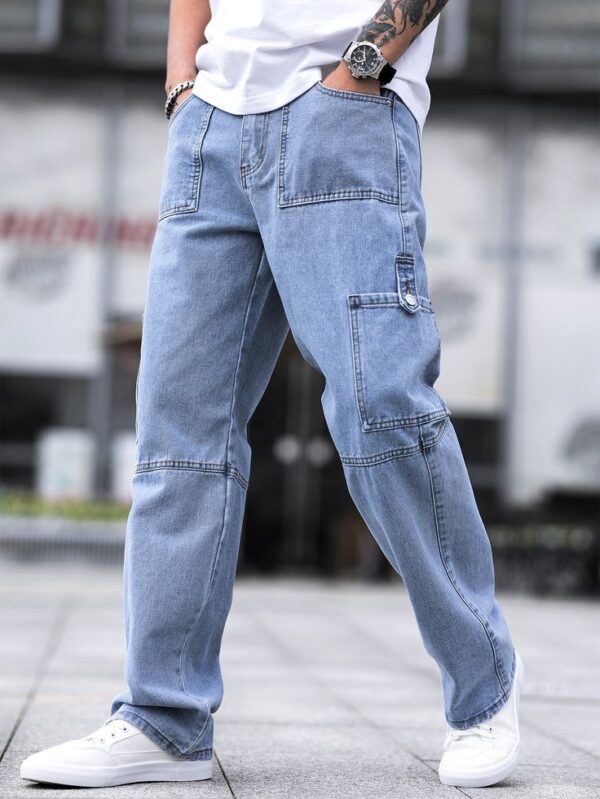 Men Slant Blue Jeans